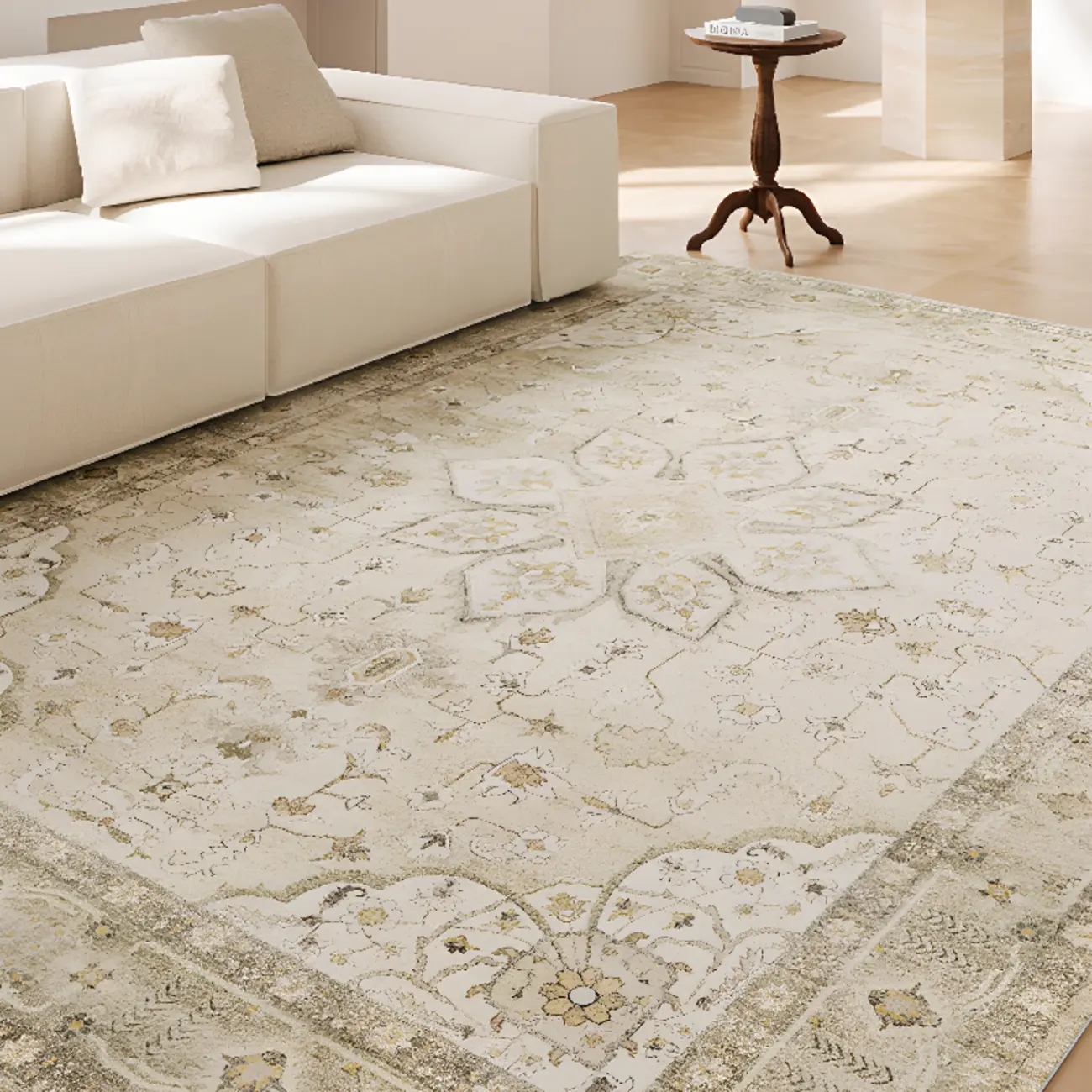 Elegant Moroccan Design Modern Washable Indoor Rug Image - 1 | homeyfad