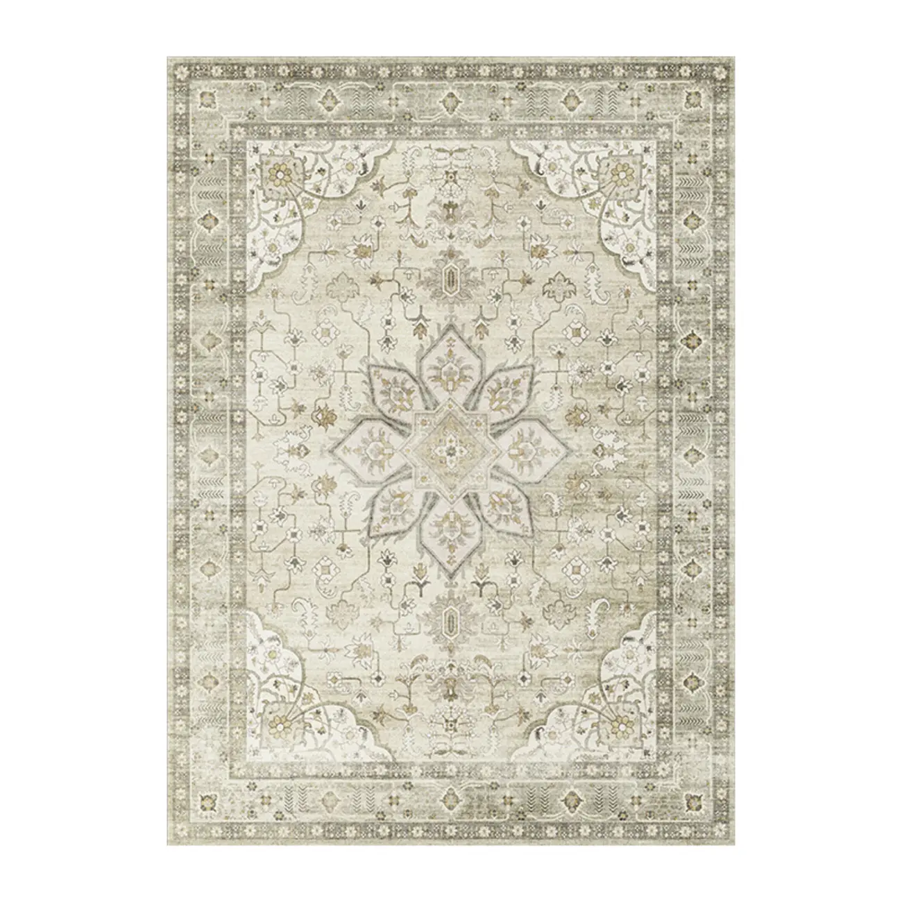 Elegant Moroccan Design Modern Washable Indoor Rug Image - 2 | homeyfad