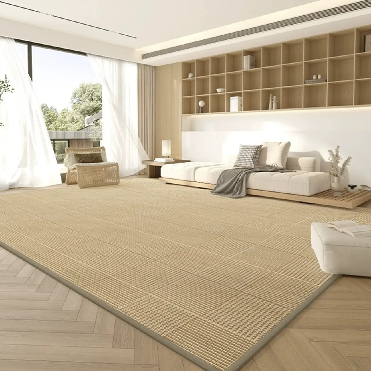Modern Large Washable Anti-slip Rug for Living Room Image - 1 | homeyfad