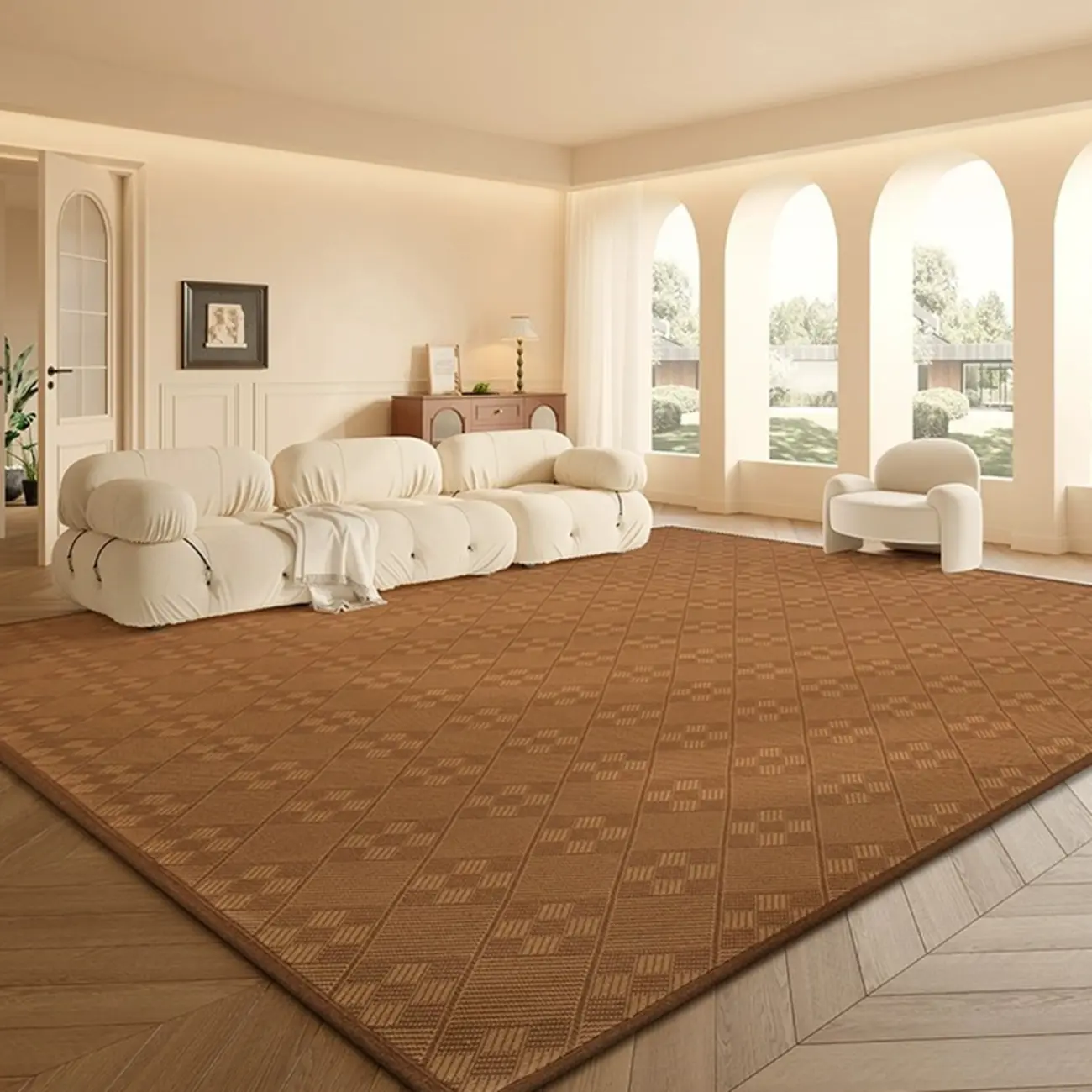 Modern Large Washable Anti-slip Rug for Living Room Image - 2 | homeyfad