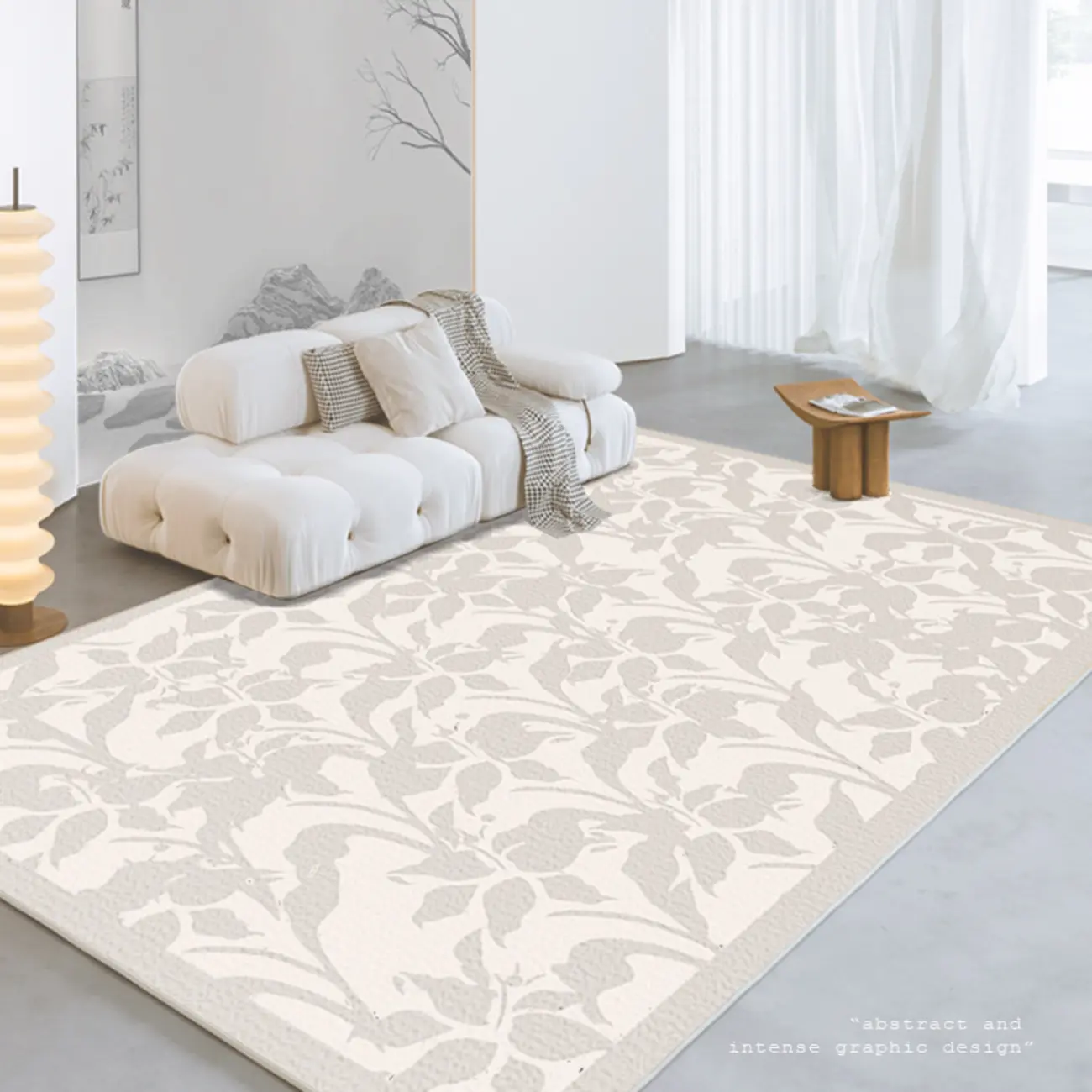 Modern Velvet Rectangular Area Rug for Living Room Decor Image - 2 | homeyfad