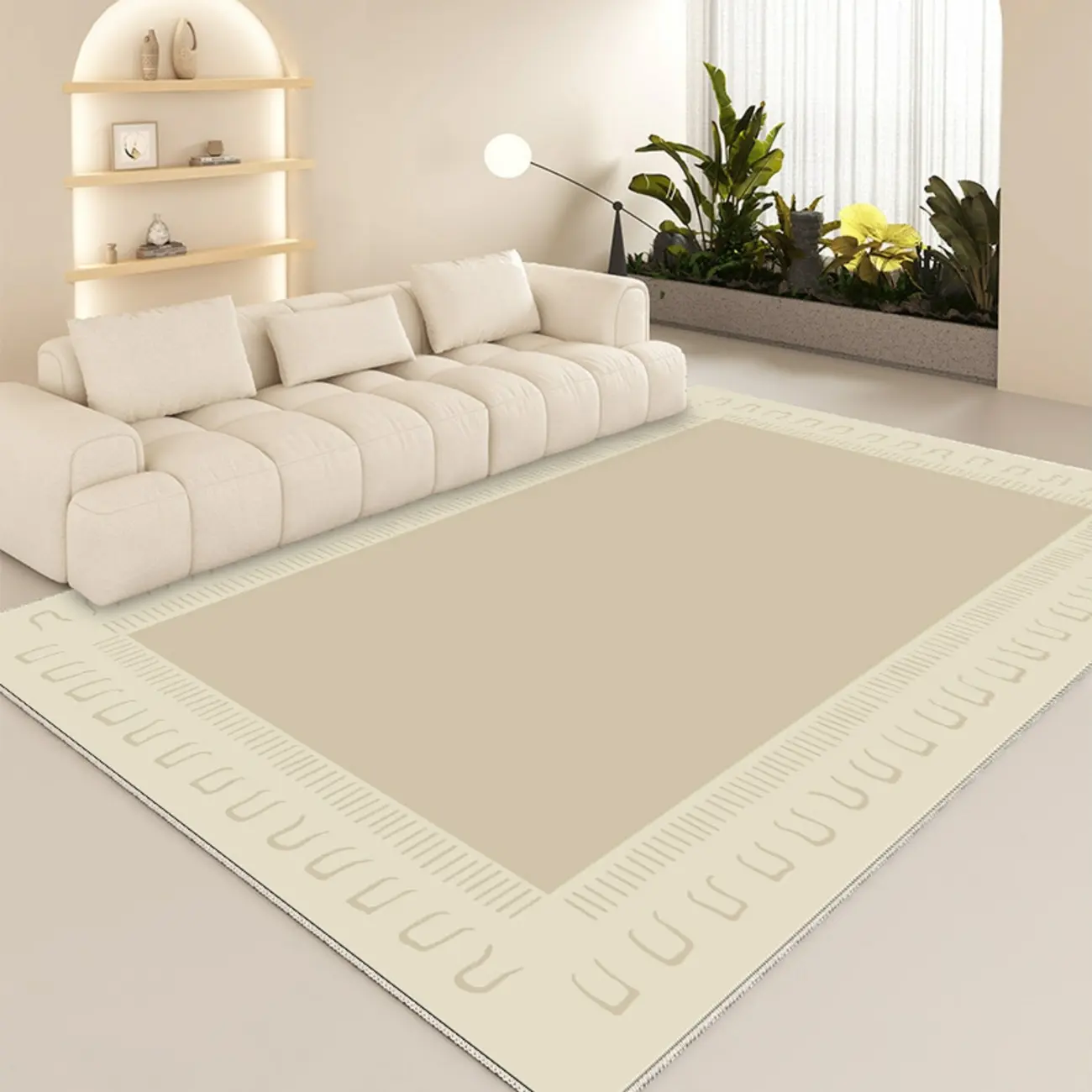 Modern Washable Polyester Rectangle Living Room Rug Image - 1 | homeyfad