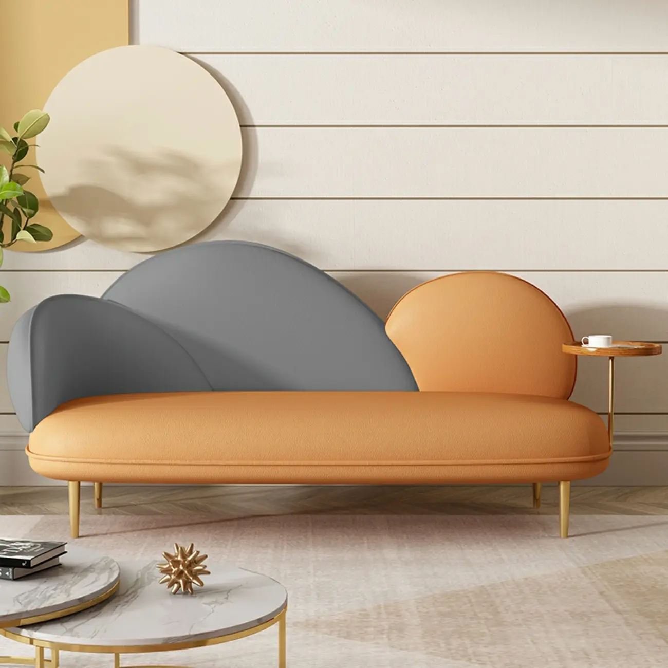 Modern Leather Chaise Lounge with Left-Arm for Living Room Image - 1 | homeyfad
