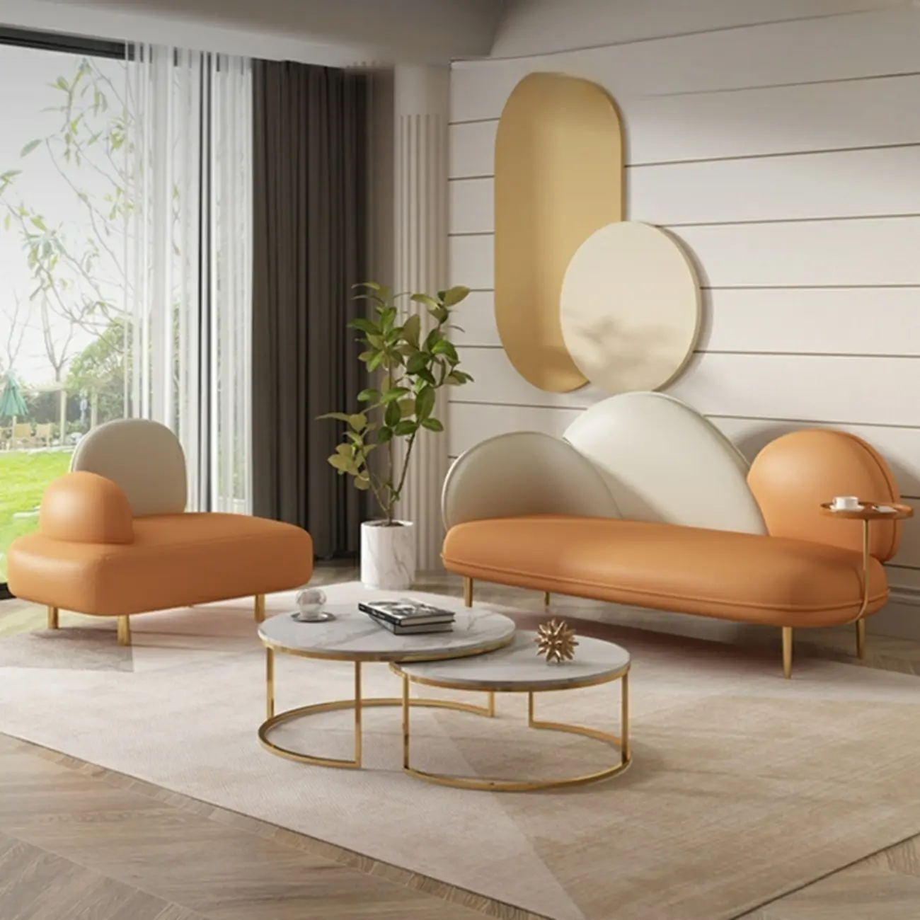 Modern Leather Chaise Lounge with Left-Arm for Living Room Image - 2 | homeyfad