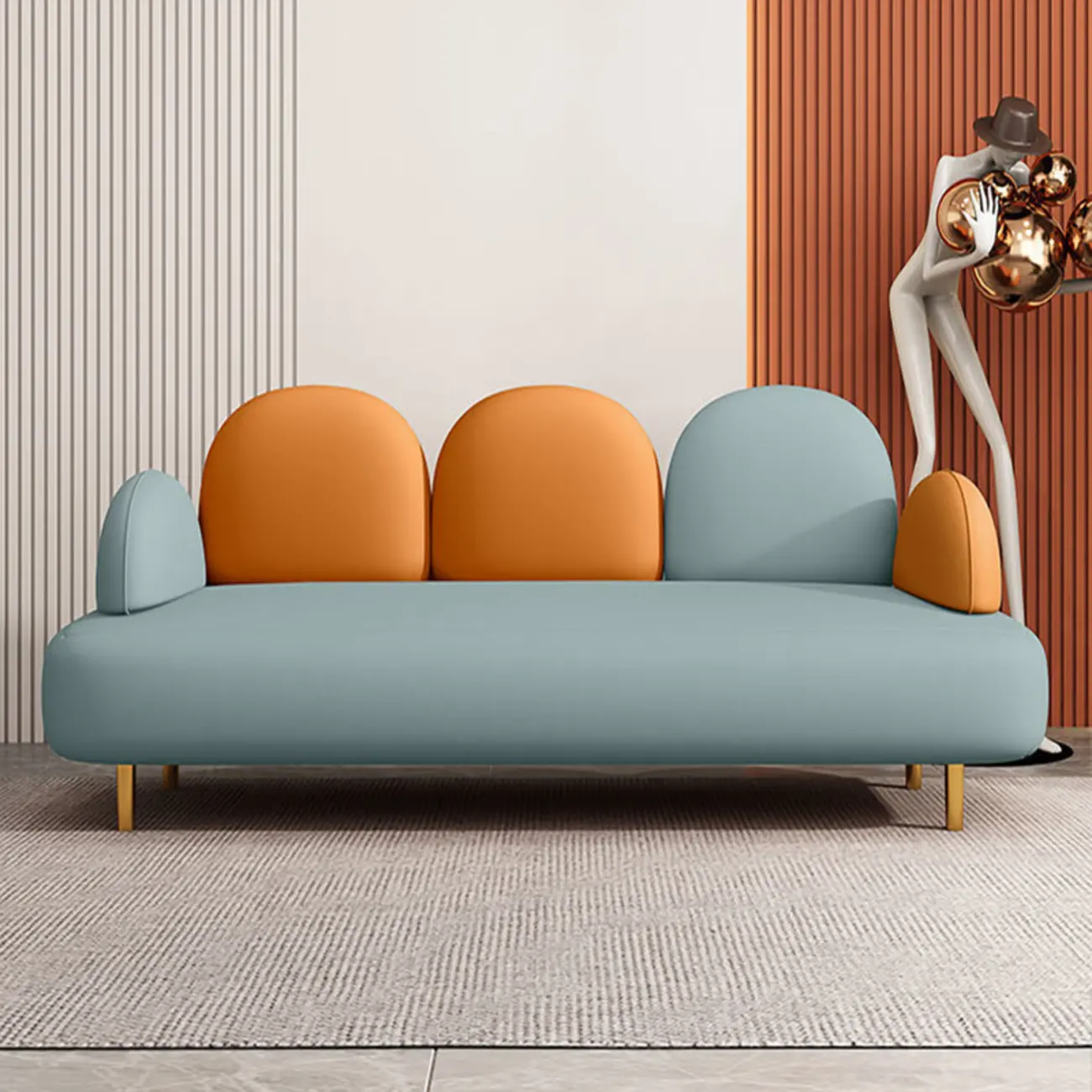 Faux Leather Chaise Lounge for Modern Living Room Image - 2 | homeyfad