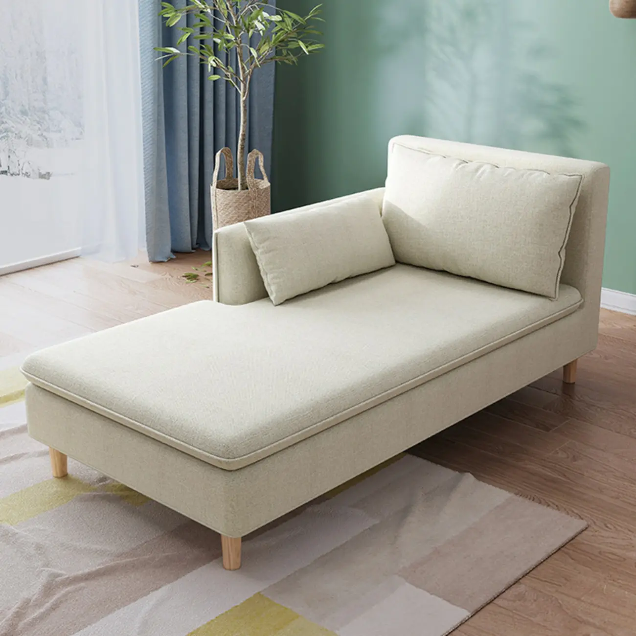 Modern Upholstered Chaise Lounge for Living Room Relaxation Image - 2 | homeyfad