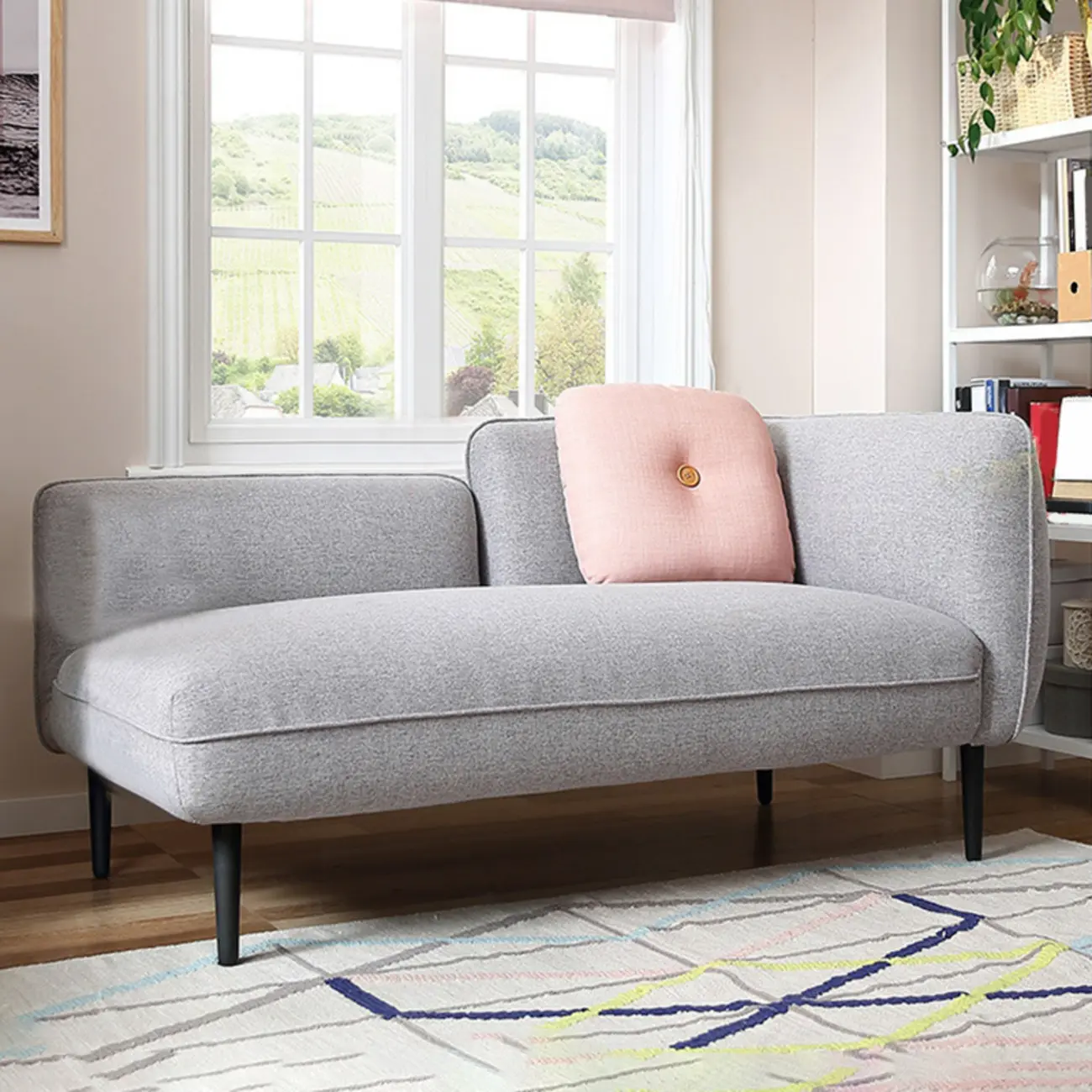 Modern Cotton Chaise Lounge for Bedroom, Scratch Resistant Image - 2 | homeyfad