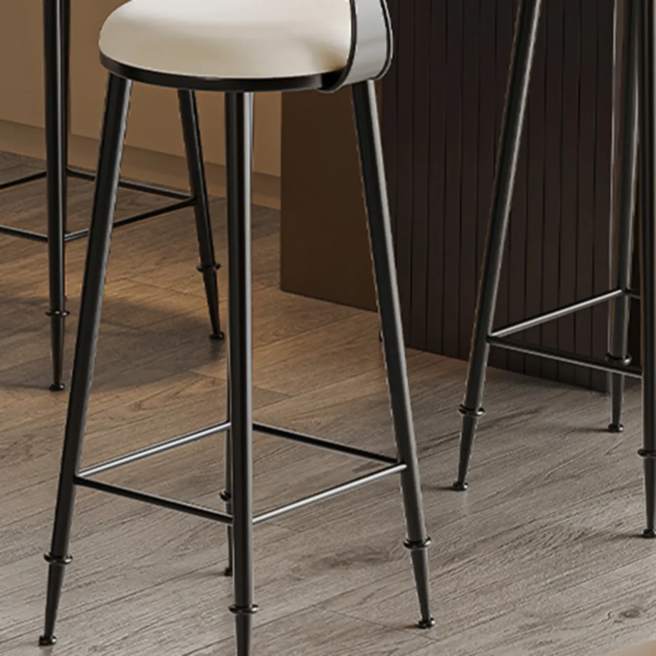 Modern Slate Pub Table Set with Padded Back Chairs Image - 8 | homeyfad