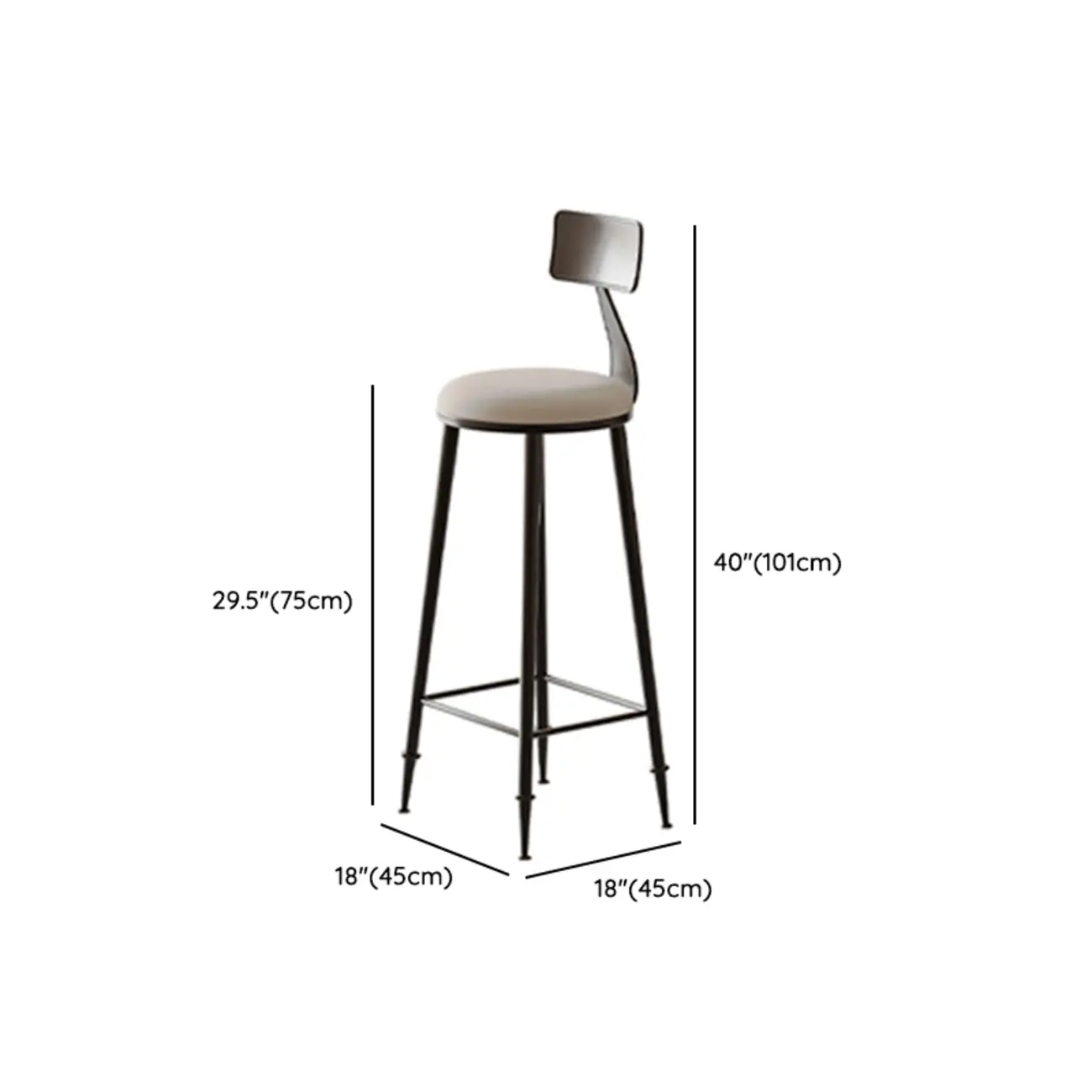 Modern Slate Pub Table Set with Padded Back Chairs Image - 15 | homeyfad