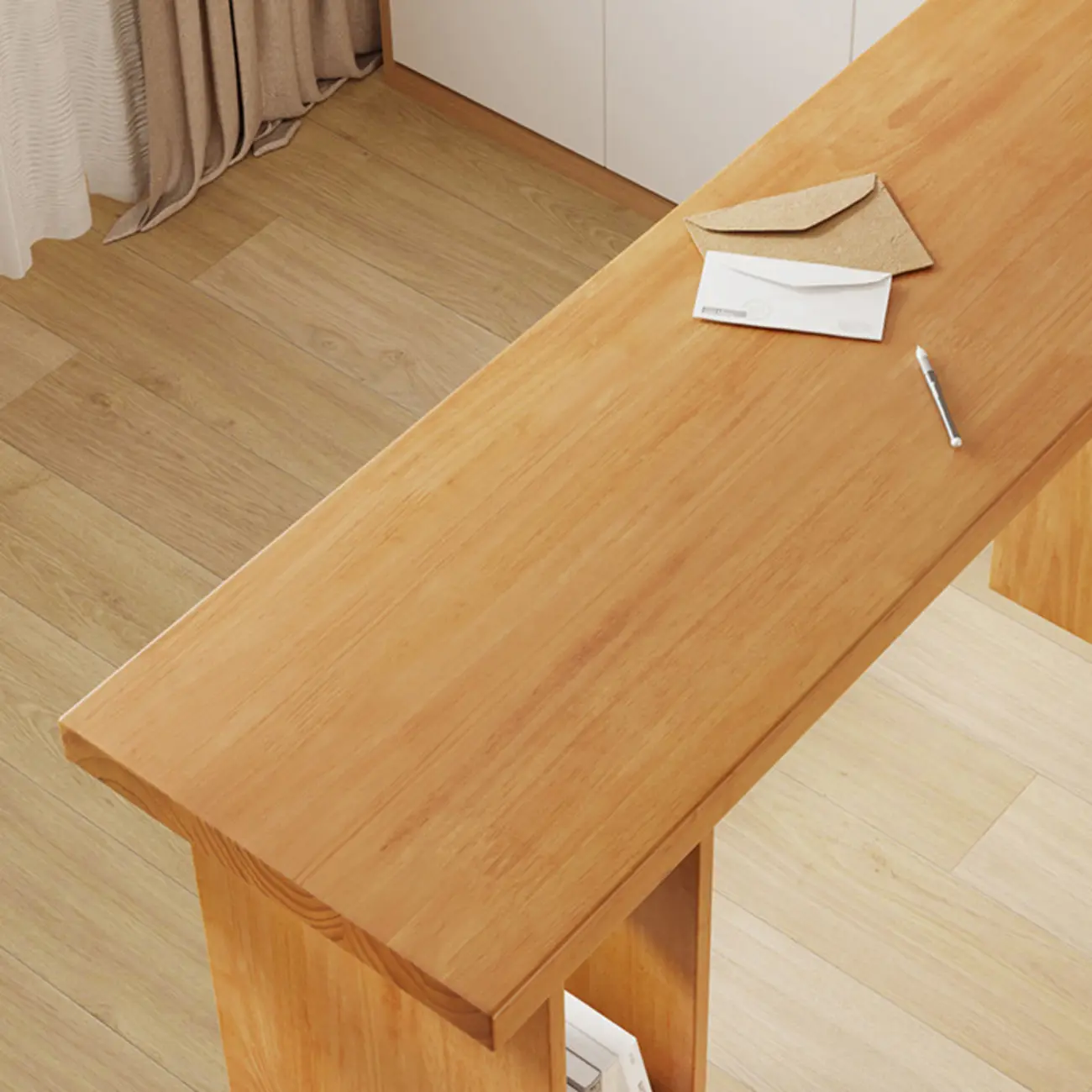 Reclaimed Pine Bar Table Set with Storage Shelves Image - 4 | homeyfad