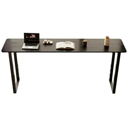 Elegant Black Long Bar Table for Home & Cafe Use Image - 7