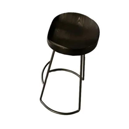 Elegant Black Long Bar Table for Home & Cafe Use Image - 8