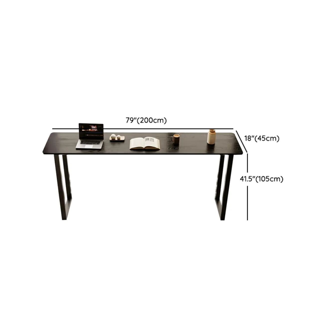 Elegant Black Long Bar Table for Home & Cafe Use Image - 10 | homeyfad