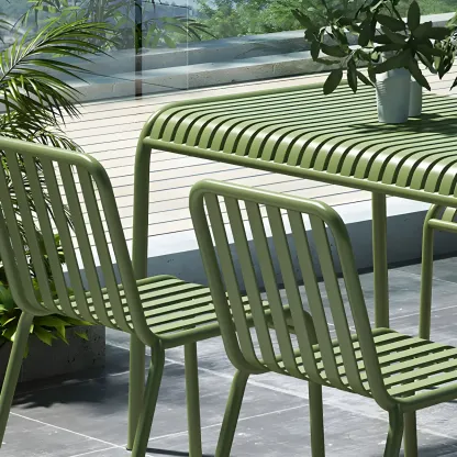 Durable Metal Bar Stools with Low Backrest for Dining Room Image - 15