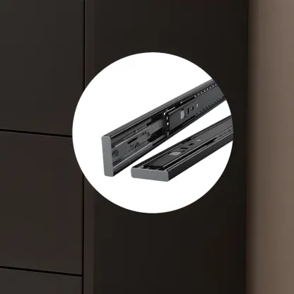 Elegant Black Buffet Cabinet for Modern Living Room Decor  Image - 7