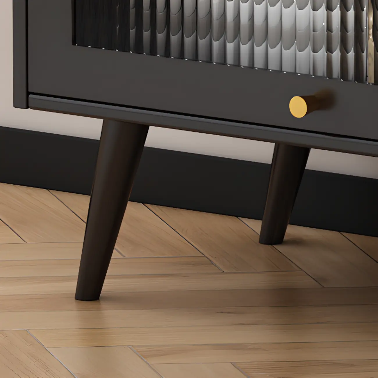 Elegant Black Buffet Cabinet for Modern Living Room Decor  Image - 8 | homeyfad