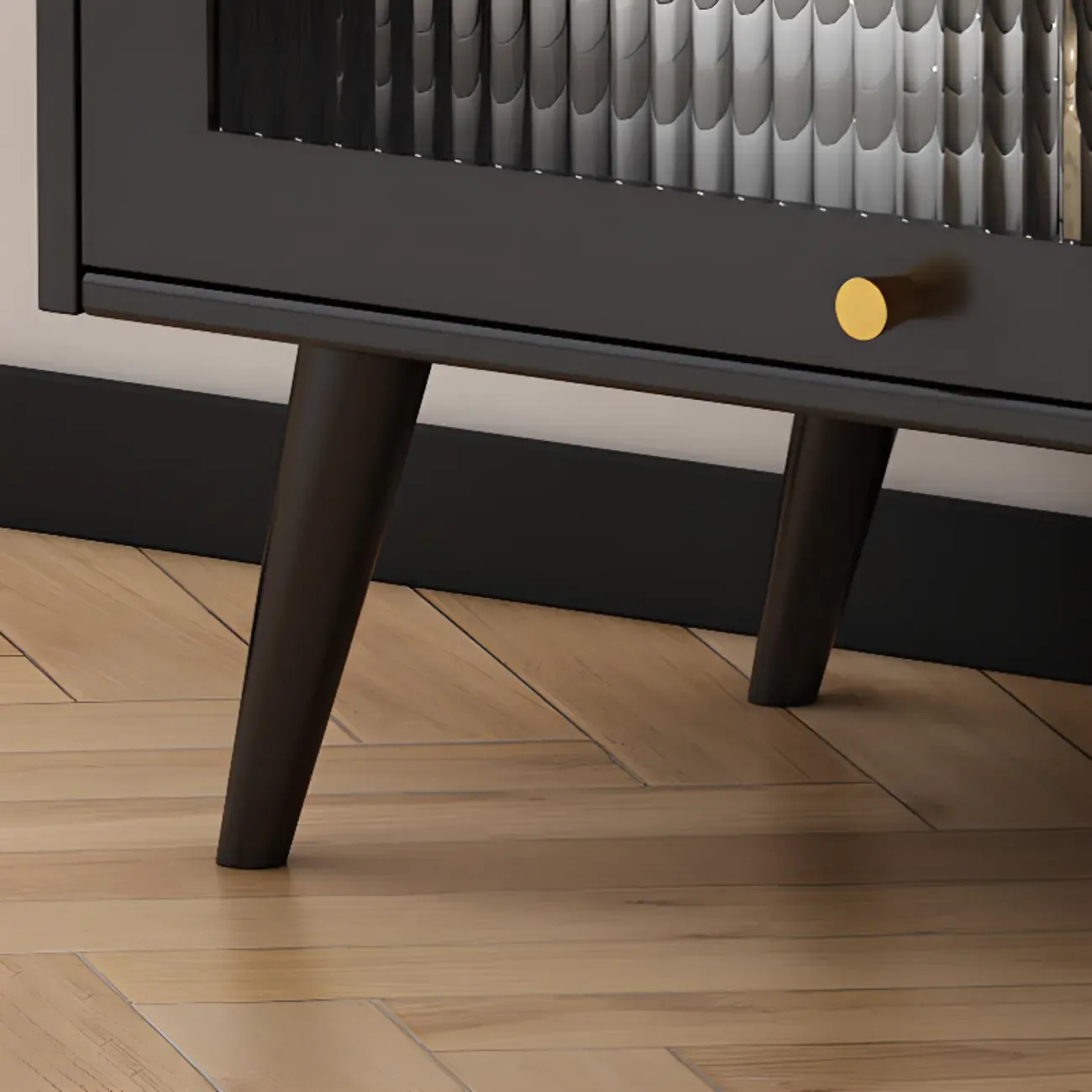 Elegant Black Buffet Cabinet for Modern Living Room Decor  Image - 8