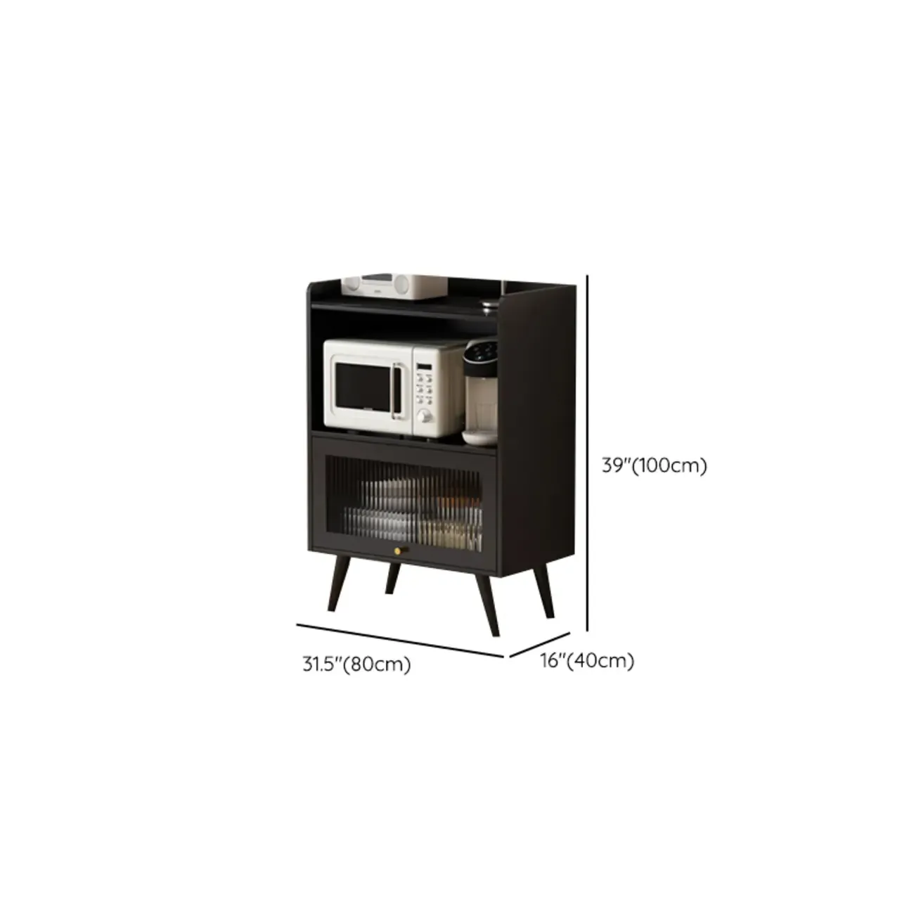 Elegant Black Buffet Cabinet for Modern Living Room Decor  Image - 11