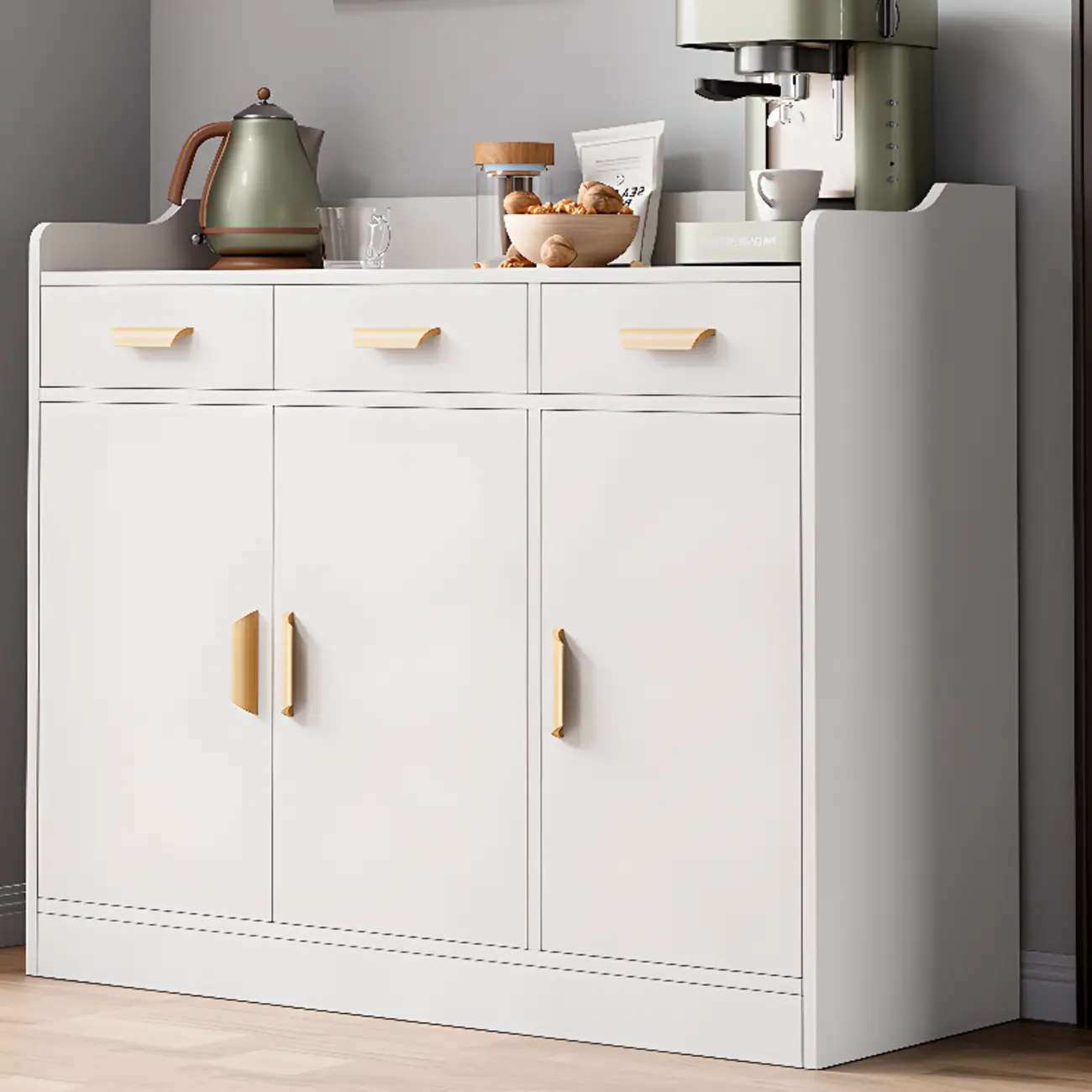 Elegant Wooden Freestanding Storage Cabinet with Drawers Image - 1 | homeyfad