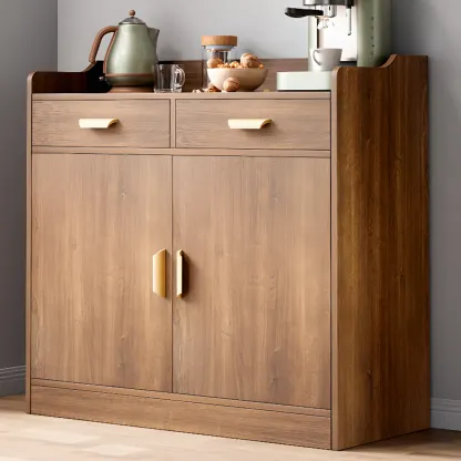 Elegant Wooden Freestanding Storage Cabinet with Drawers Image - 3