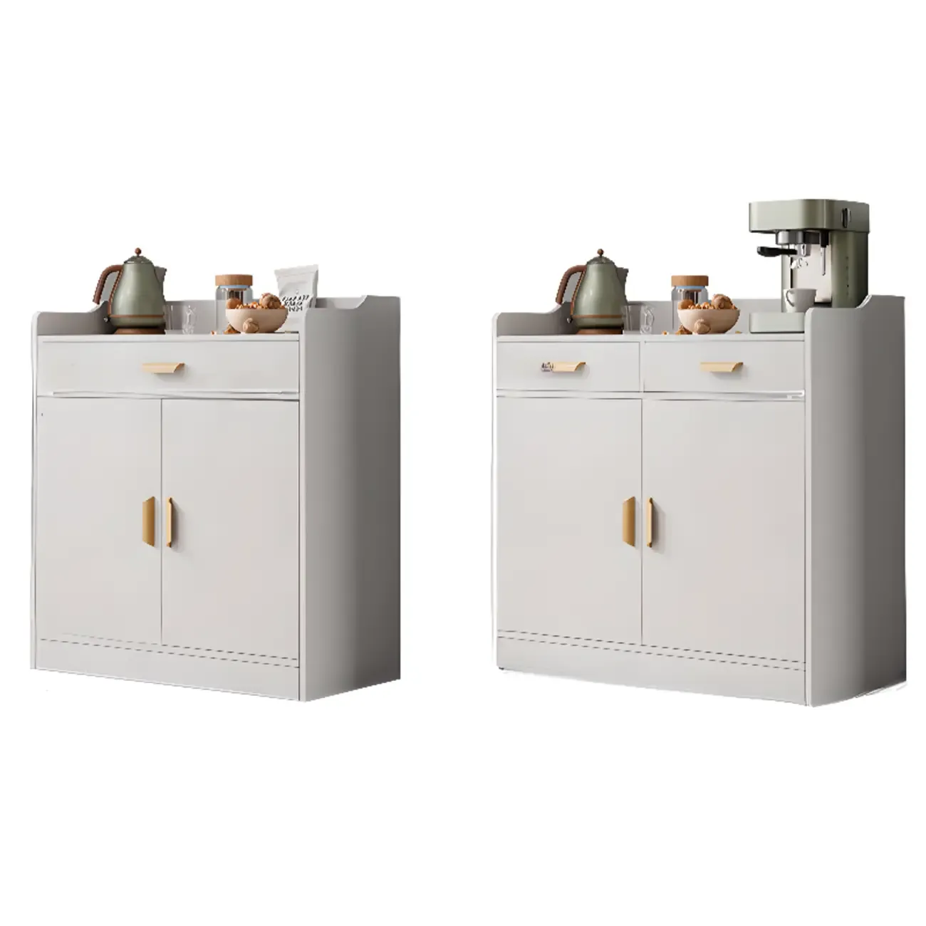 Elegant Wooden Freestanding Storage Cabinet with Drawers Image - 5