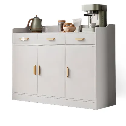 Elegant Wooden Freestanding Storage Cabinet with Drawers Image - 11