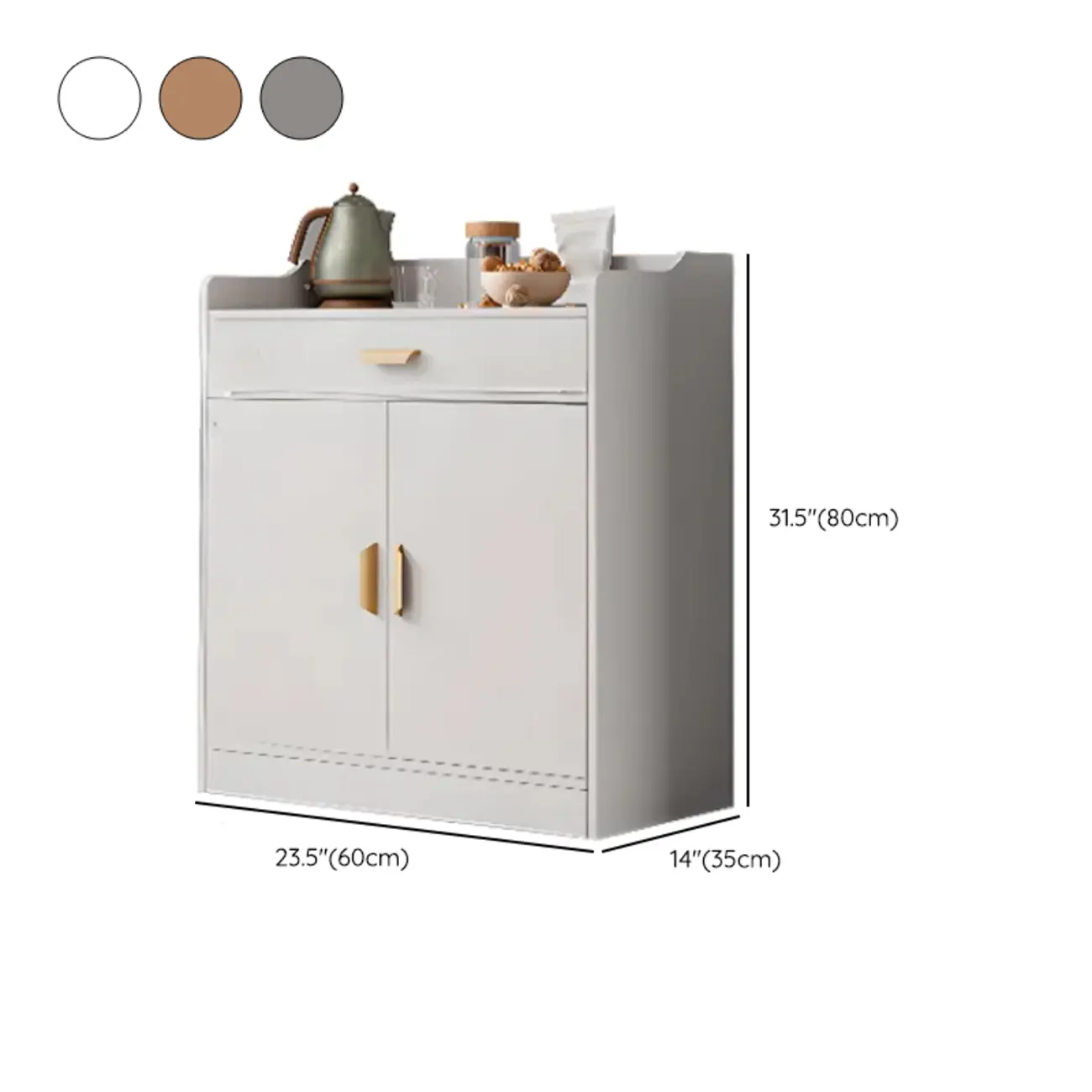 Elegant Wooden Freestanding Storage Cabinet with Drawers #size | homeyfad