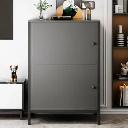 Black Accent Cabinet for Living Room with Modern Style  Image - 3