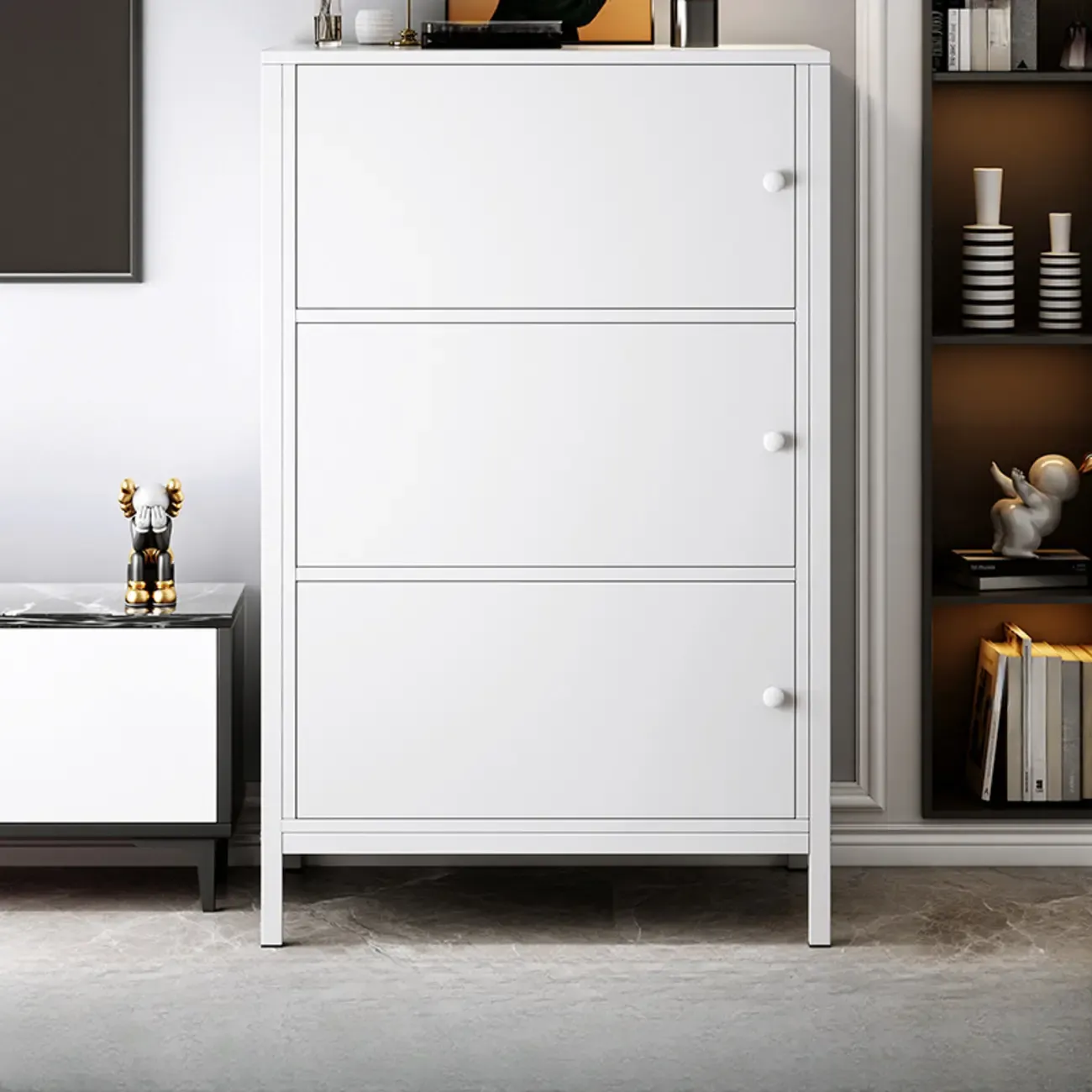 Black Accent Cabinet for Living Room with Modern Style  Image - 2