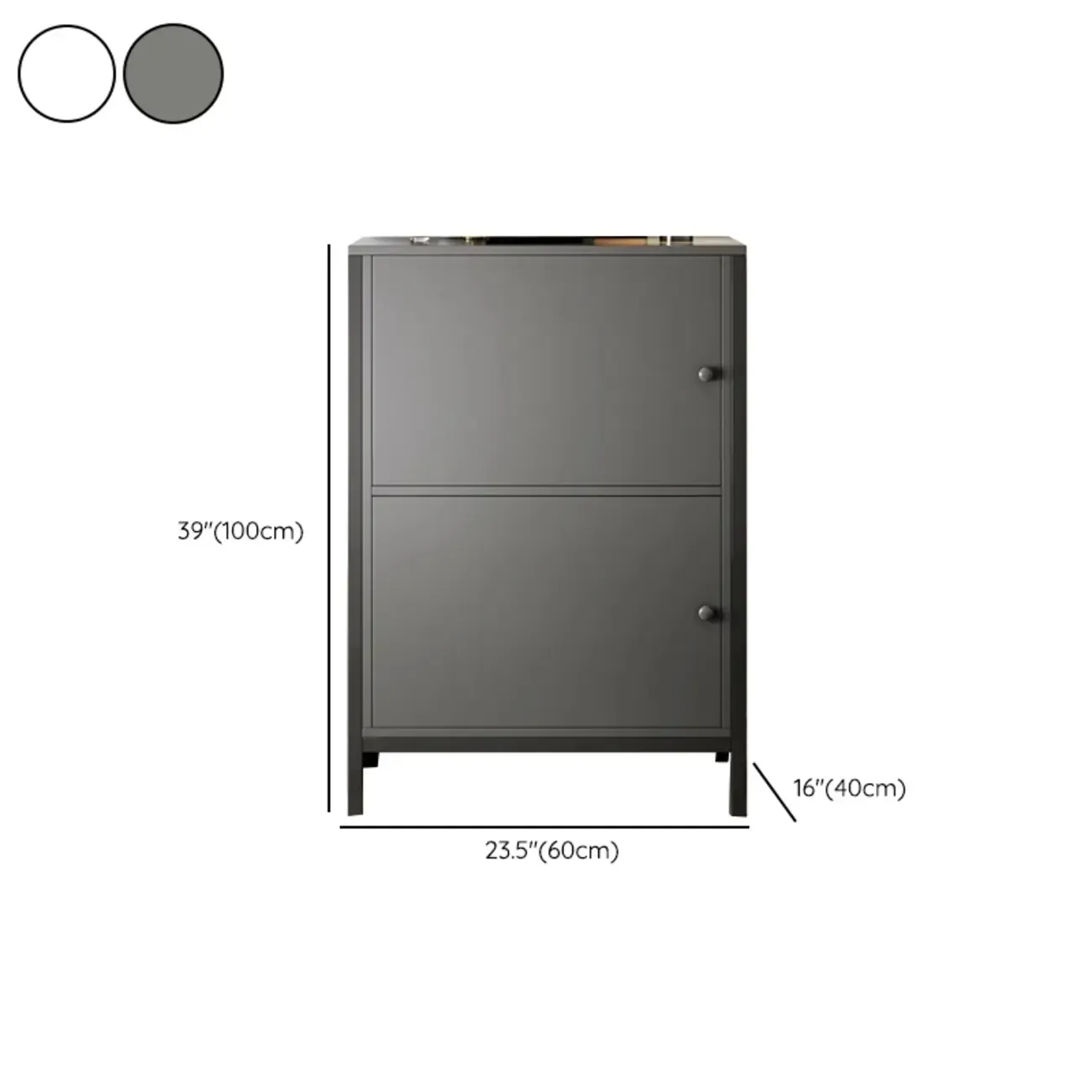 Black Accent Cabinet for Living Room with Modern Style  #size