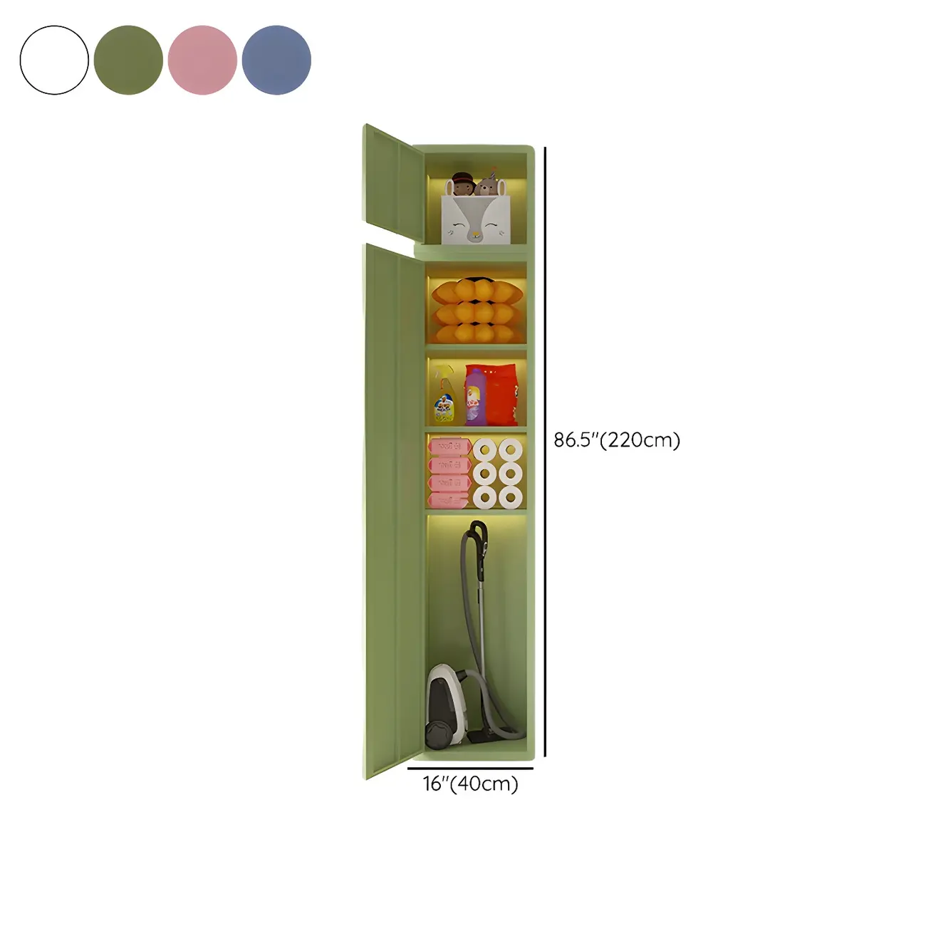 White Rectangle Accent Cabinet for Home Storage, Modern Style #size | homeyfad