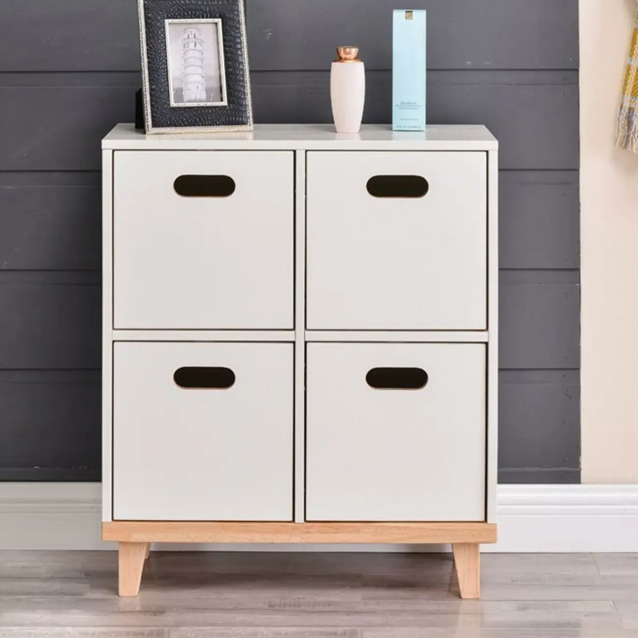 4/6/8/10 Door Solid Wood Storage Cabinet for Utility Rooms Image - 3