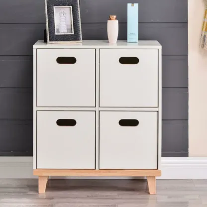 4/6/8/10 Door Solid Wood Storage Cabinet for Utility Rooms Image - 3