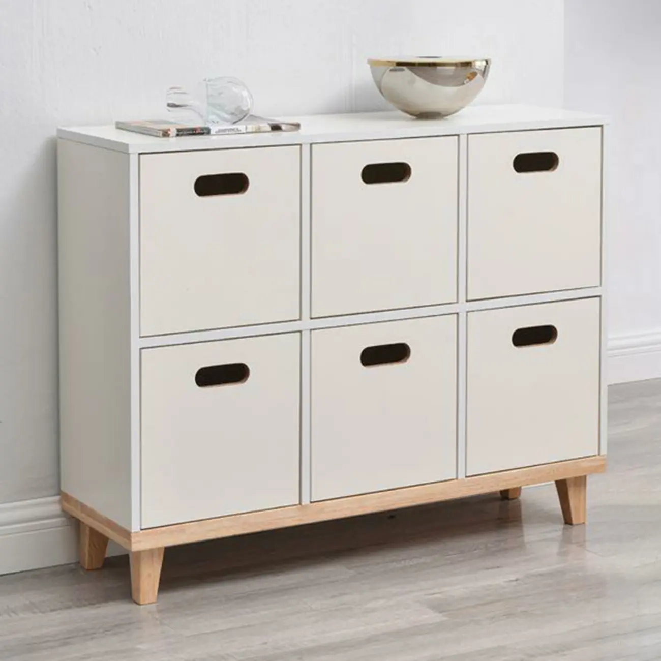 4/6/8/10 Door Solid Wood Storage Cabinet for Utility Rooms Image - 4 | homeyfad