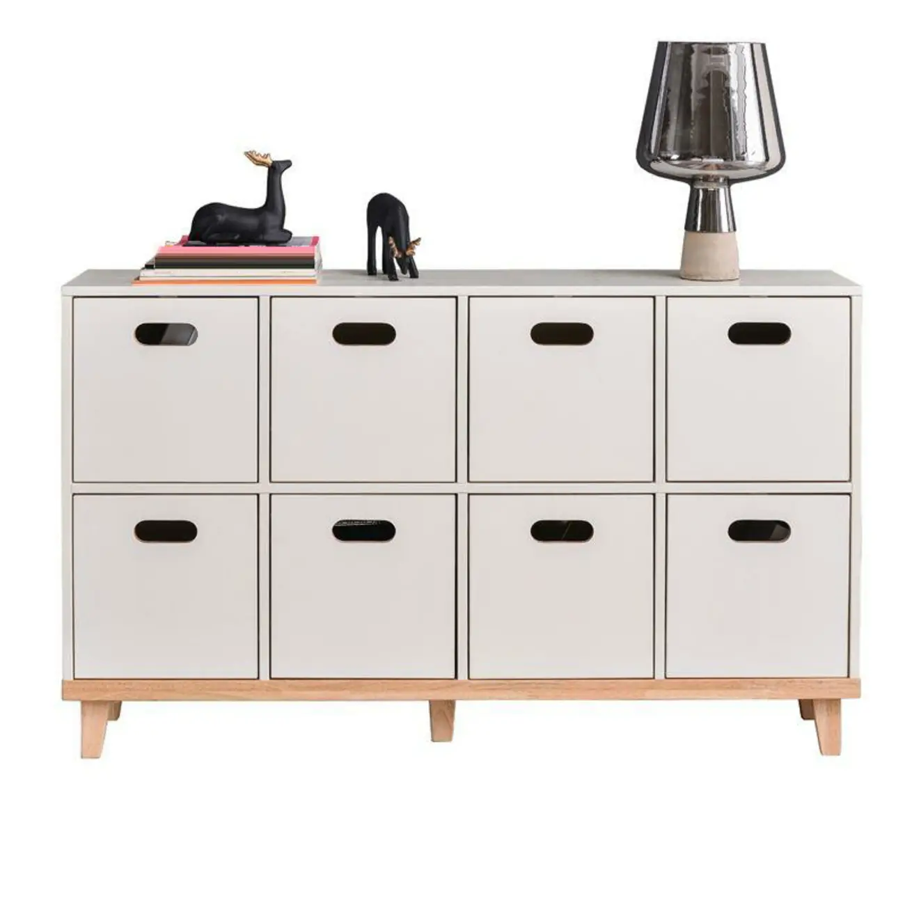 4/6/8/10 Door Solid Wood Storage Cabinet for Utility Rooms Image - 9 | homeyfad