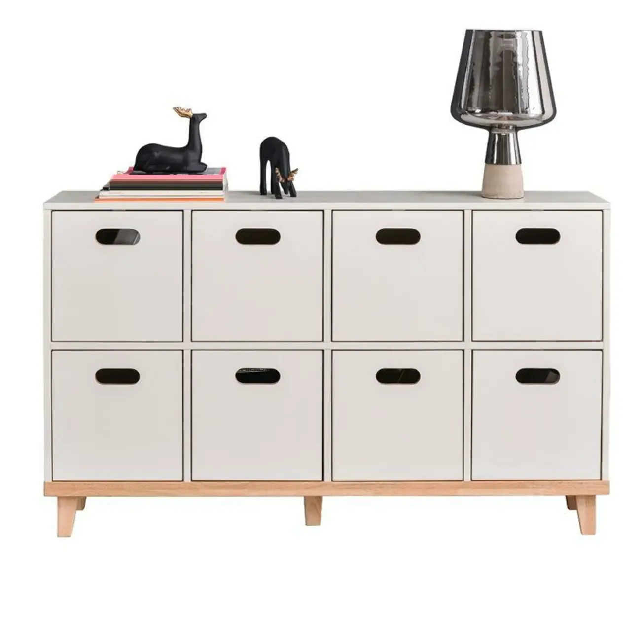 4/6/8/10 Door Solid Wood Storage Cabinet for Utility Rooms Image - 9