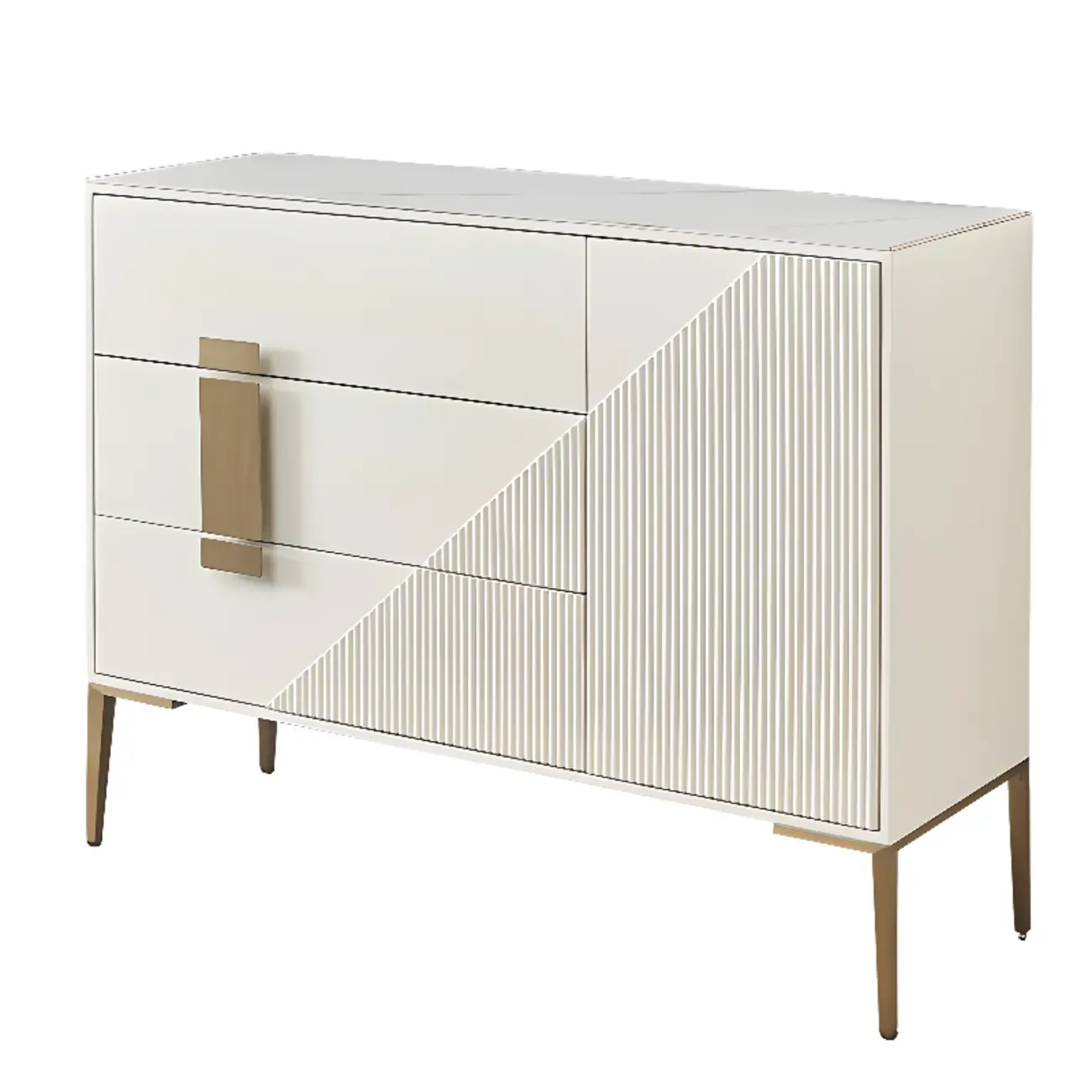 Modern Wooden Accent Cabinet for Living Room, Free Standing Image - 7