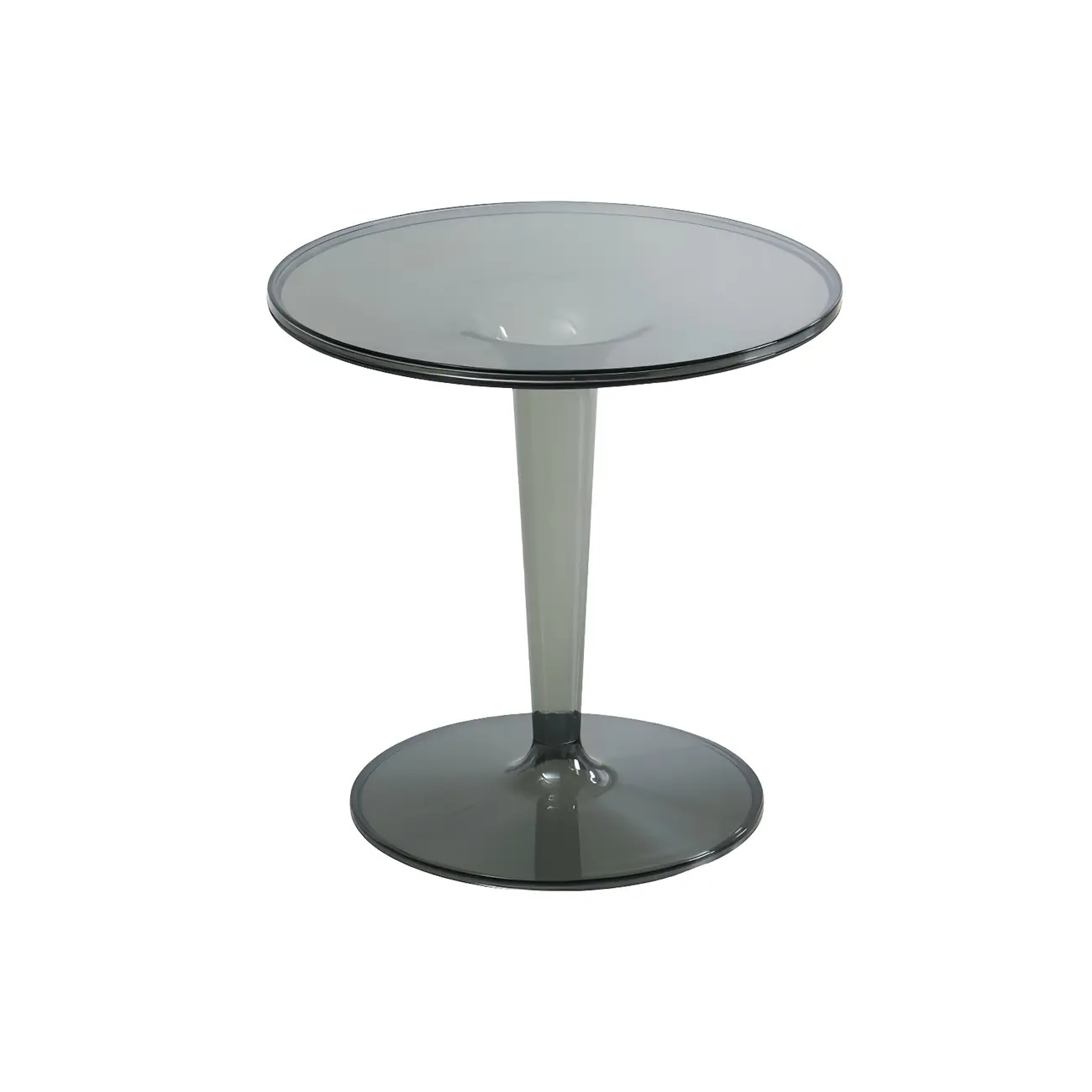 Minimalist Round White Acrylic Side Table for Living Room Image - 11 | homeyfad