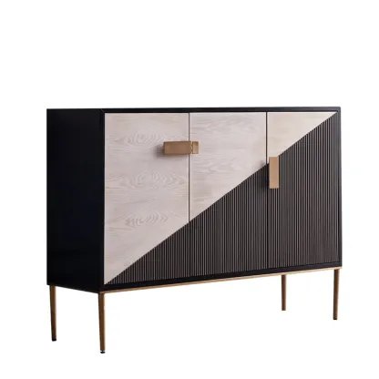 Modern Wooden Accent Cabinet for Living Room, Free Standing Image - 10