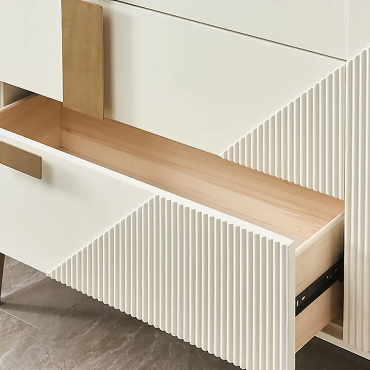 Modern Wooden Accent Cabinet for Living Room, Free Standing Image - 11