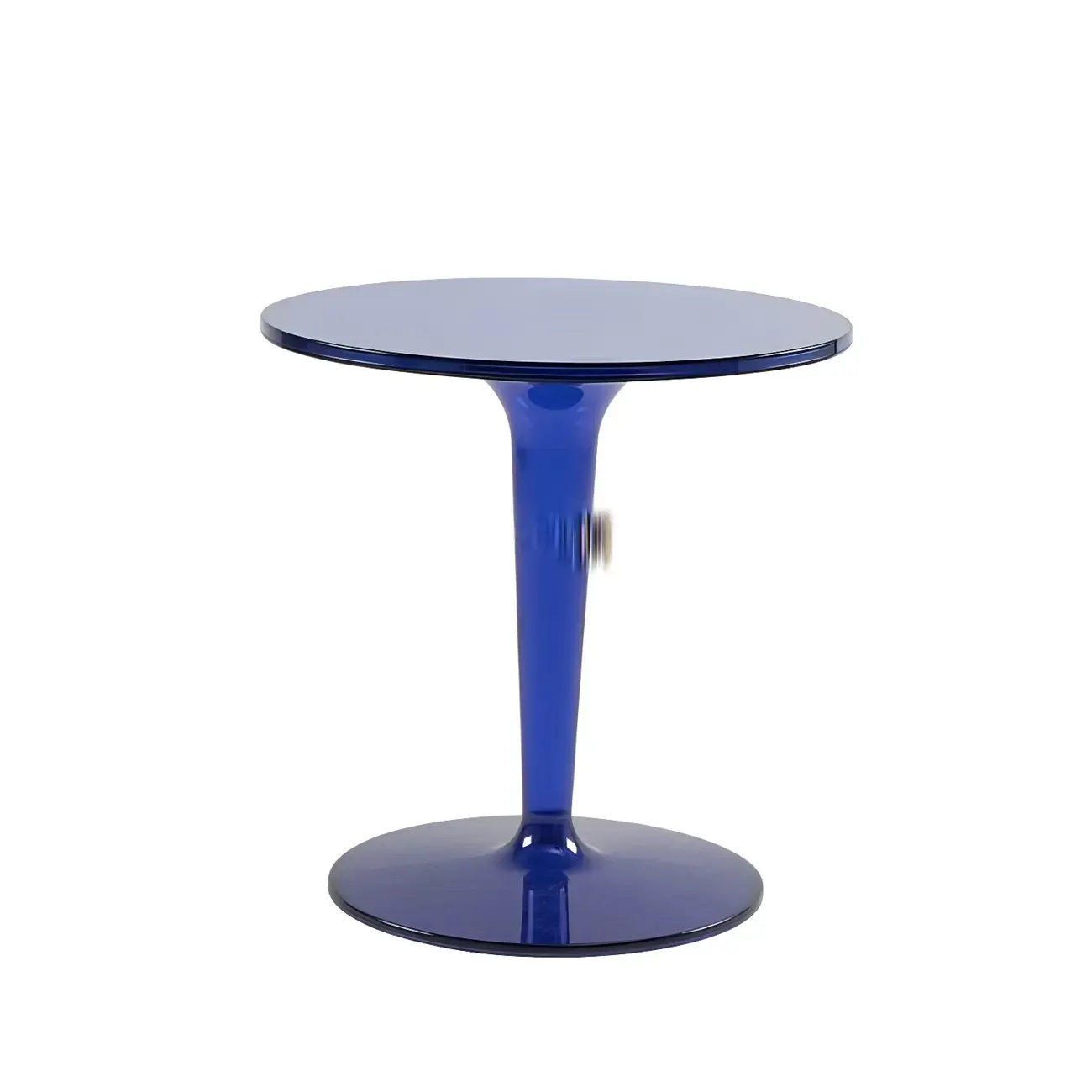 Minimalist Round White Acrylic Side Table for Living Room Image - 13