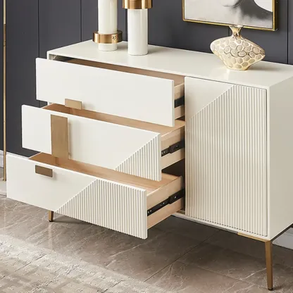 Modern Wooden Accent Cabinet for Living Room, Free Standing Image - 15