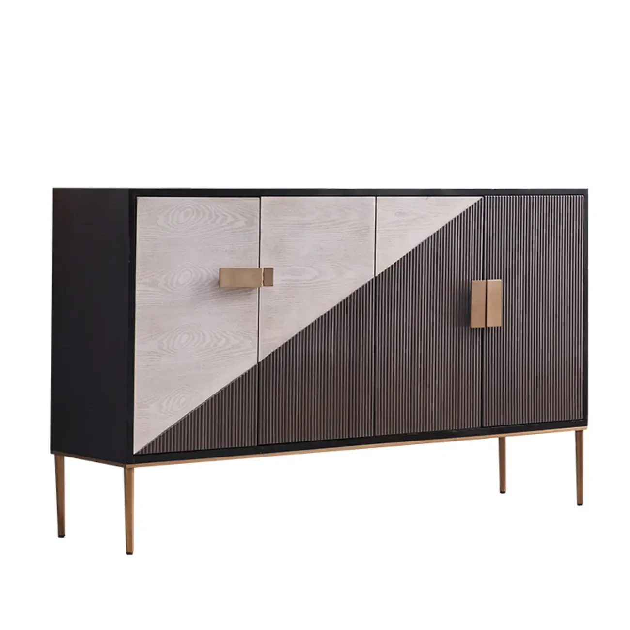 Modern Wooden Accent Cabinet for Living Room, Free Standing Image - 17