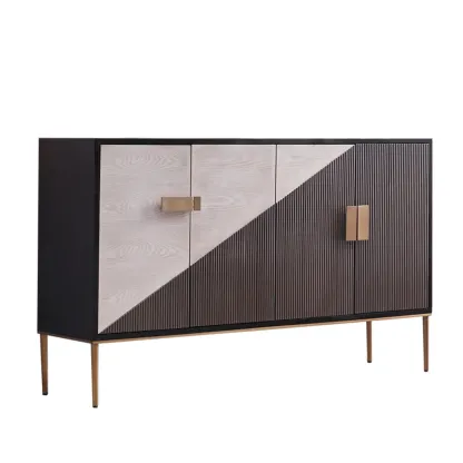 Modern Wooden Accent Cabinet for Living Room, Free Standing Image - 17