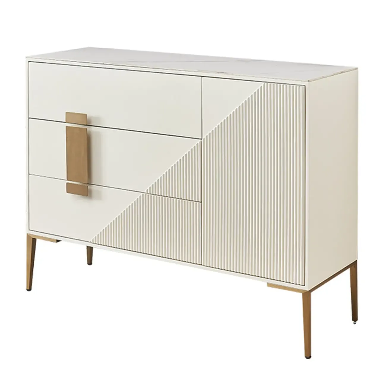 Modern Wooden Accent Cabinet for Living Room, Free Standing Image - 22