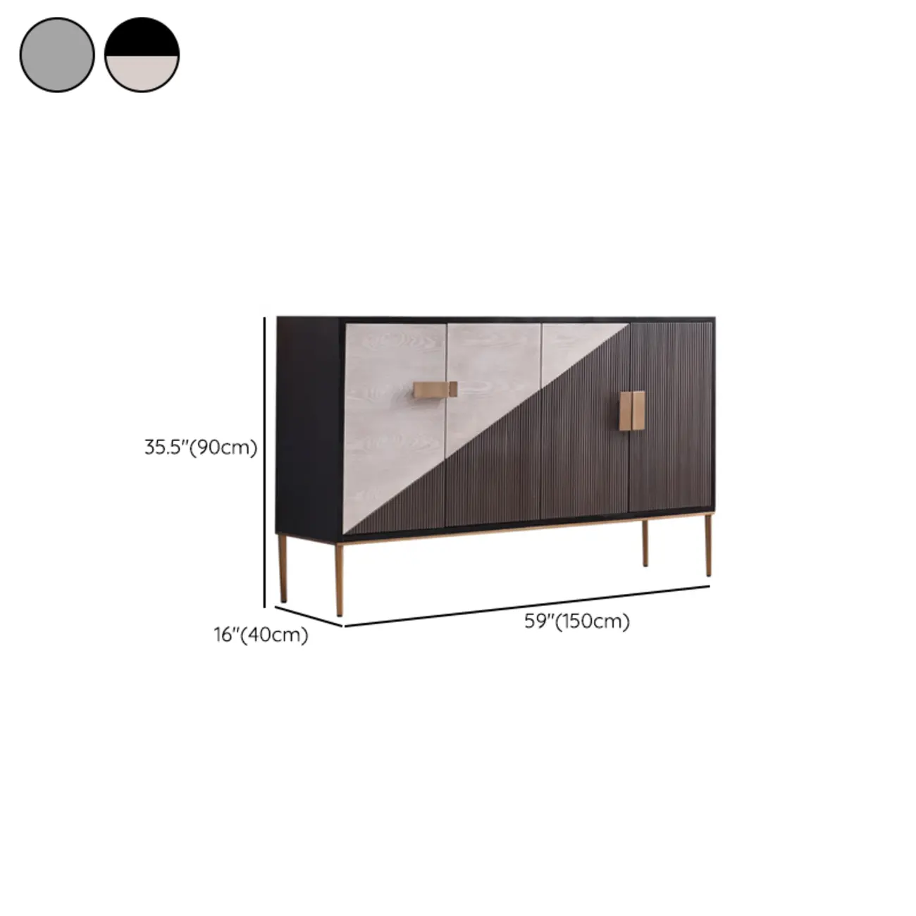 Modern Wooden Accent Cabinet for Living Room, Free Standing Image - 31 | homeyfad