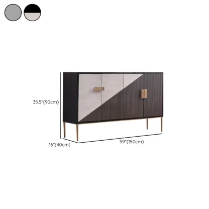 Modern Wooden Accent Cabinet for Living Room, Free Standing Image - 31