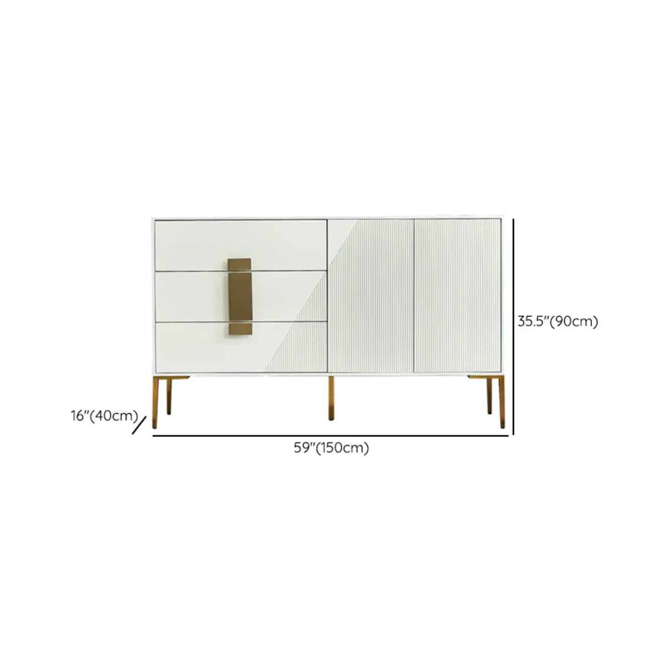 Modern Wooden Accent Cabinet for Living Room, Free Standing Image - 39