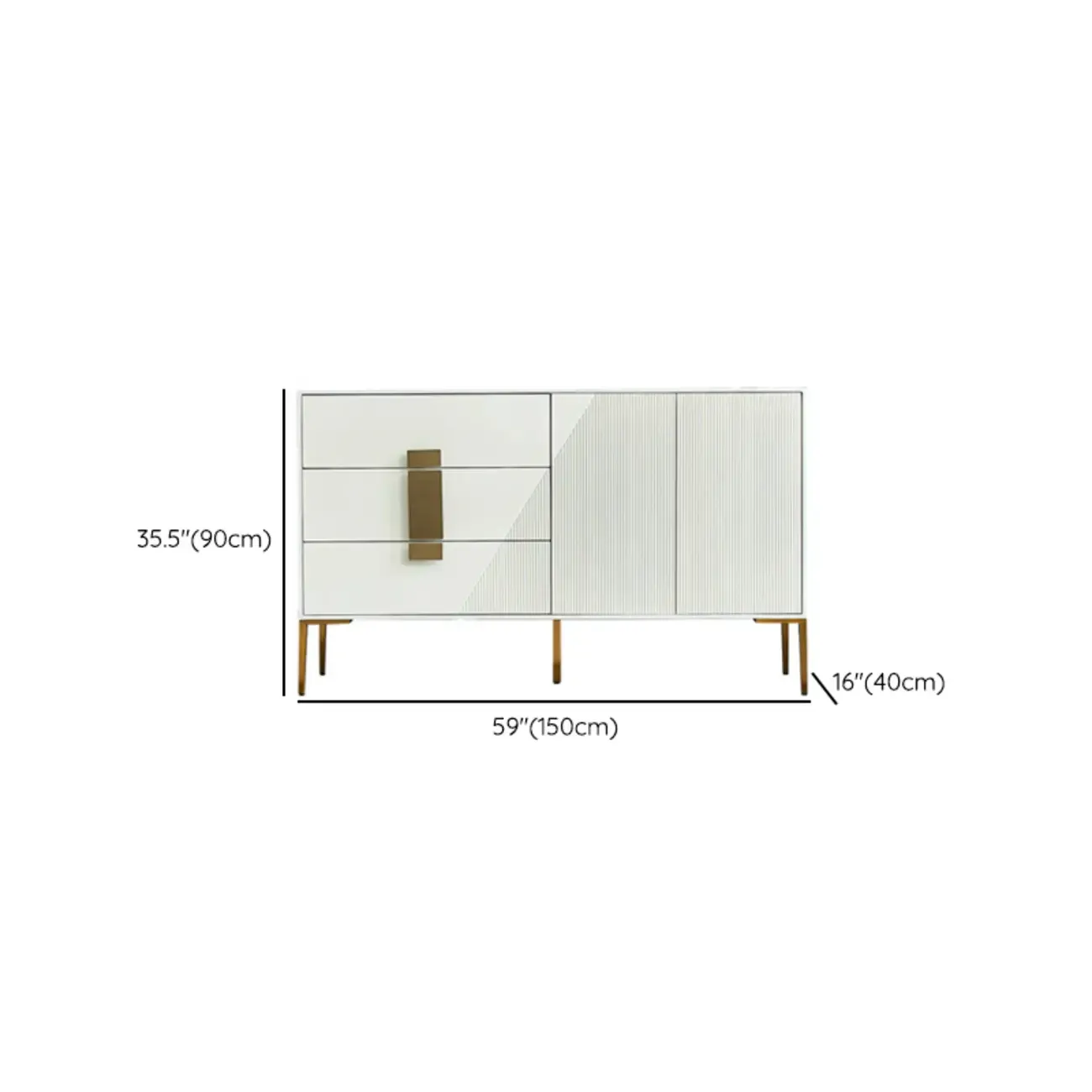 Modern Wooden Accent Cabinet for Living Room, Free Standing Image - 40