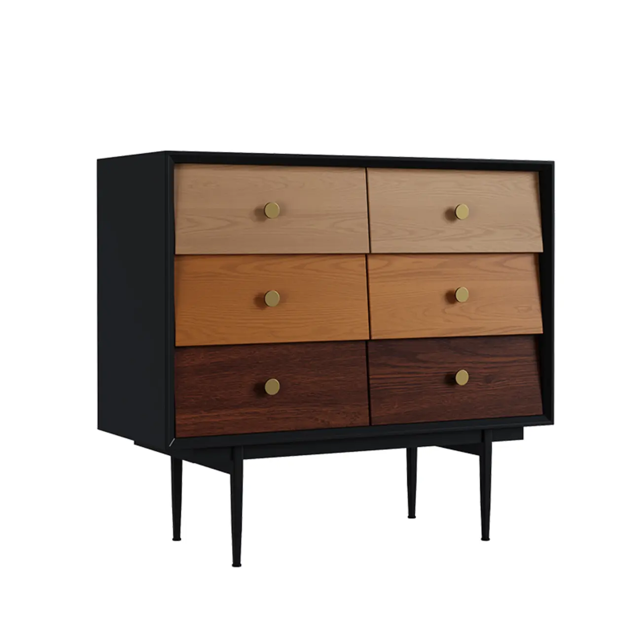 Modern Wooden Storage Cabinet with Drawers in Retro Style Image - 4 | homeyfad